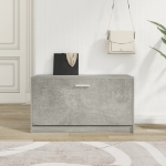 Scarpiera Grigio Cemento 80x24x45 cm in Legno Multistrato
