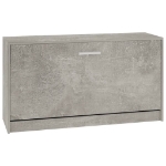Scarpiera Grigio Cemento 80x24x45 cm in Legno Multistrato