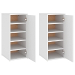 Scarpiere 2 pz Bianche 32x35x70 cm in Legno Multistrato