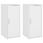Scarpiere 2 pz Bianche 32x35x70 cm in Legno Multistrato