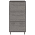Scarpiera HAMAR Grigio Chiaro 59,5x35x117 cm in Legno di Pino