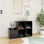 Scarpiera da Ingresso Grigia 105x35,5x70cm in Legno Multistrato