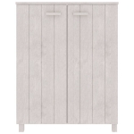Scarpiera HAMAR Bianca 85x40x108 cm in Legno Massello di Pino