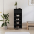 Scarpiera Nera 40x36x105 cm in Legno Multistrato