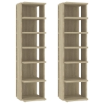 Scarpiere 2 pz Rovere sonoma 27,5x27x102 cm