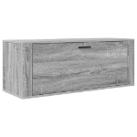 Scarpiera a Muro Grigio Sonoma 100x35x38cm in Legno Multistrato