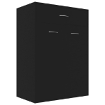Scarpiera Nera 60x35x84 cm in Legno Multistrato