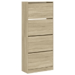 Scarpiera 4 Cassetti Ribaltabili Rovere Sonoma 80x34x187,5 cm