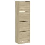 Scarpiera 4 Cassetti Ribaltabili Rovere Sonoma 60x42x204 cm