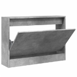 Scarpiera Grigio Cemento 80x21x57 cm in Legno Multistrato