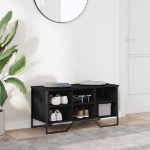 Scarpiera Nera 90x38x45,5 cm in Truciolato