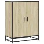 Scarpiera Rovere Sonoma 75x38x97,5 cm Legno Multistrato Metallo