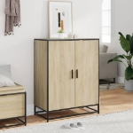 Scarpiera Rovere Sonoma 75x38x97,5 cm Legno Multistrato Metallo