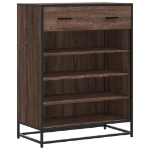 Scarpiera Rovere Marrone 75x38x97,5cm Legno Multistrato Metallo