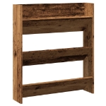 Scarpiera a Muro Legno Antico 80x18x90 cm in Legno Multistrato