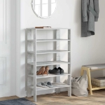 Scarpiera Grigio Cemento 61x32x105 cm in Truciolato
