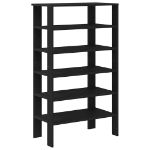 Scarpiera Nera 61x32x105 cm in Truciolato