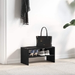 Scarpiera Impilabile Rovere Nero 60x30x30,5 cm