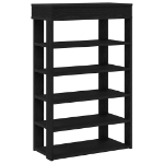 Scarpiera Nera 60x30x98 cm in Legno Multistrato