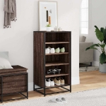 Scarpiera Rovere Marrone 48x38x97,5 cm in Legno Multistrato