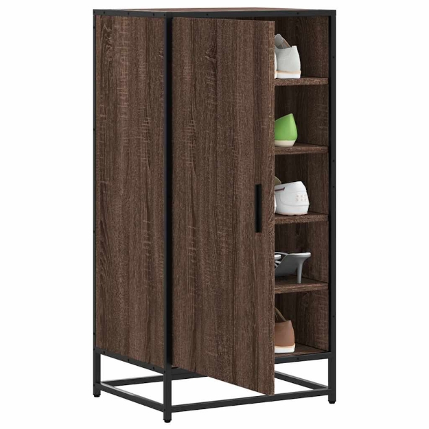 Scarpiera Rovere Marrone 48x38x97,5 cm in Legno Multistrato