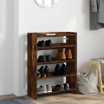 Scarpiera Rovere Fumo 60x25x81 cm in Legno Multistrato