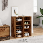 Scarpiere 2 pz Legno Antico 32x35x70 cm in Legno Multistrato
