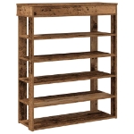 Scarpiera Legno Antico 80x30x98 cm in Legno Multistrato