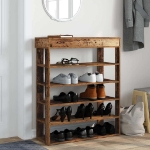 Scarpiera Legno Antico 80x30x98 cm in Legno Multistrato
