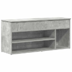 Scarpiera Grigio Cemento 102x30,5x45 cm in Legno Multistrato