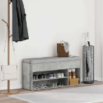 Scarpiera Grigio Cemento 102x30,5x45 cm in Legno Multistrato