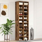 Scarpiera Legno Antico 54x34x183 cm in Legno Multistrato