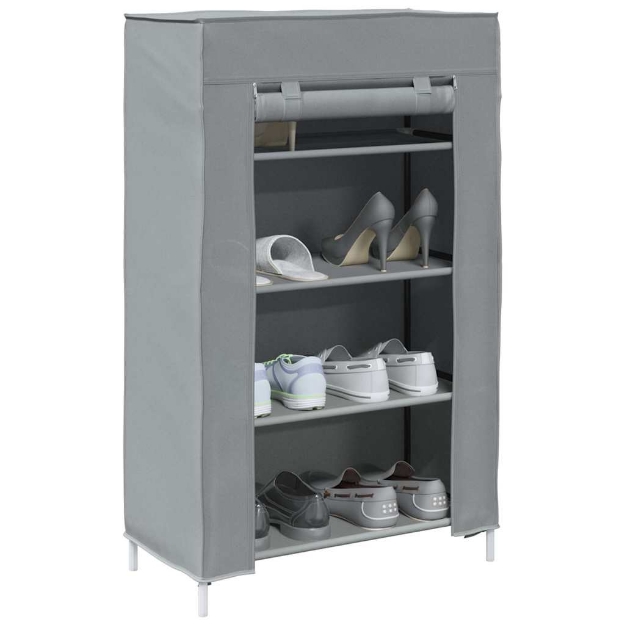 Scarpiera Grigio 60,5x30x97 cm in Tessuto Non Tessuto