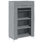 Scarpiera Grigio 60,5x30x97 cm in Tessuto Non Tessuto