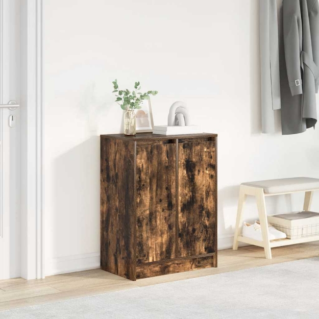 Scarpiera Rovere Fumo 57x34x76 cm in Legno Multistrato