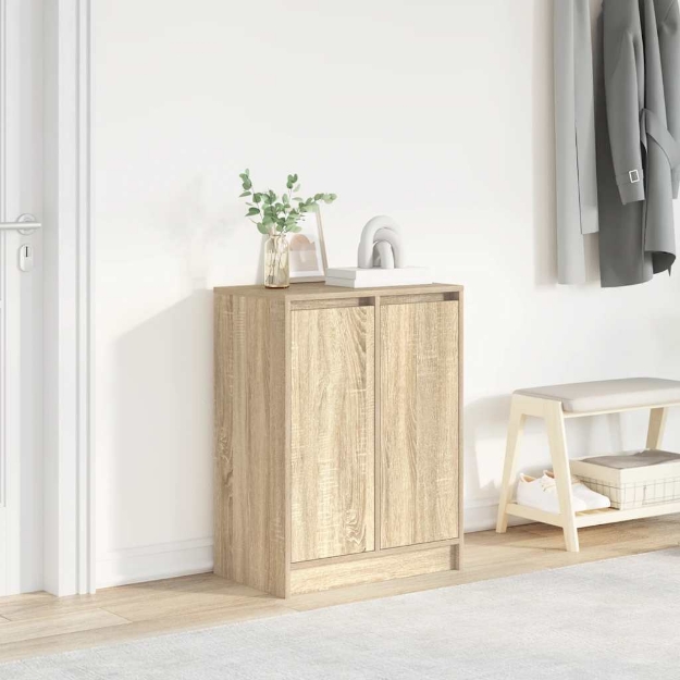 Scarpiera Rovere Sonoma 57x34x76 cm in Legno Multistrato