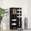 Scarpiere 2 pz Rovere Nero 25x27x102 cm in Legno Multistrato