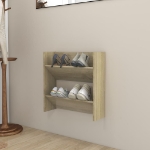 Scarpiera a Muro Rovere Sonoma 60x18x60 cm in Legno Multistrato