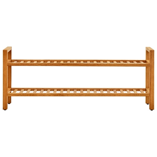 Scarpiera con 2 Ripiani 100x27x40 cm in Massello di Rovere