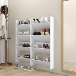 Scarpiere a Muro 4 pz Bianche 60x18x60 cm in Legno Multistrato