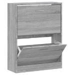 Scarpiera Grigio Sonoma 63x24x81 cm in Legno Multistrato