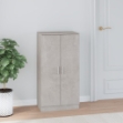Scarpiera Grigio Cemento 55x35x108 cm in Legno Multistrato