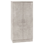 Scarpiera Grigio Cemento 55x35x108 cm in Legno Multistrato