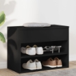 Panca Portascarpe Nera 60x30x45cm in Truciolato