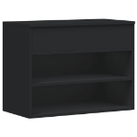 Panca Portascarpe Nera 60x30x45cm in Truciolato