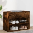 Scarpiera Rovere Fumo 60x30x45 cm in Legno Multistrato