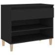 Scarpiera Nera 70x36x60 cm in Legno Multistrato