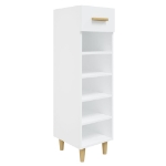 Scarpiera Bianca 30x35x105 cm in Legno Multistrato