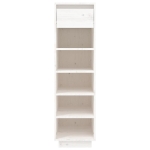 Scarpiera Bianca 30x34x105 cm in Legno Massello di Pino