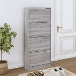Scarpiera Grigio Sonoma 63x24x147 cm in Legno Multistrato